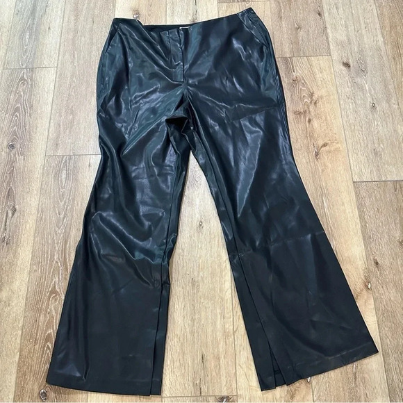 Tanya Taylor Adler Pant Black Straight-Leg with Side Slits at Hem Sz 16 NWT - Picture 3 of 12